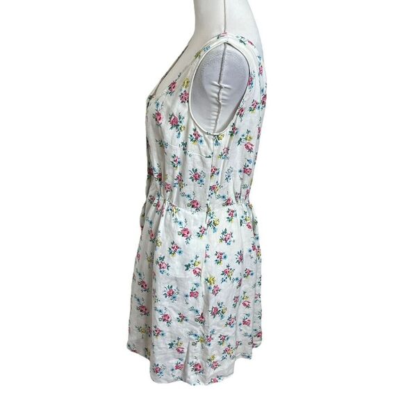 Emilia Wickstead Kirk Dress Linen Mini Floral A Line White Women’s Size 10 - Picture 6 of 14